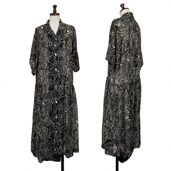 COMME des GARCONS All Over Print Poly Dress Black Size M
