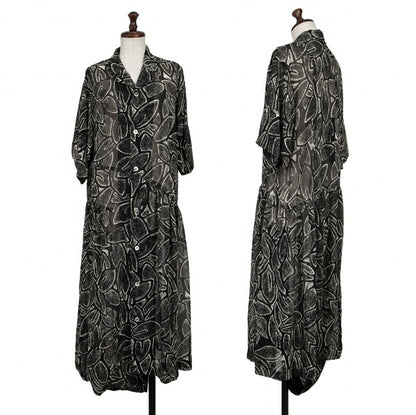 COMME des GARCONS All Over Print Poly Dress Black Size M