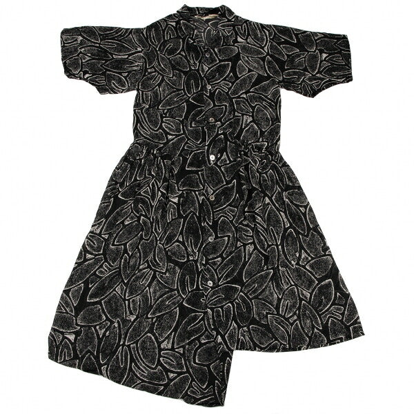 COMME des GARCONS All Over Print Poly Dress Black Size M