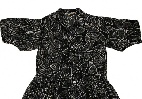 COMME des GARCONS All Over Print Poly Dress Black Size M