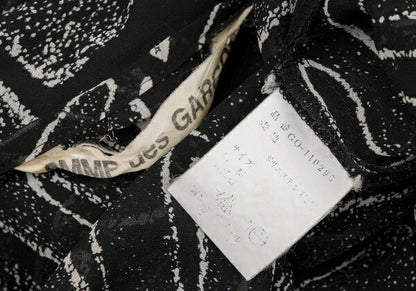 COMME des GARCONS All Over Print Poly Dress Black Size M