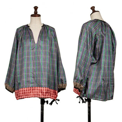 COMME des GARCONS Poly Drawcord Hem Blouse Purple Size M
