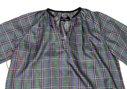 COMME des GARCONS Poly Drawcord Hem Blouse Purple Size M