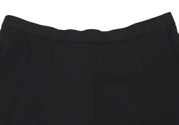 KENZO Wool Flower Embroidered Mini Skirt Black Multi Size 38