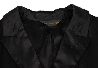 COMME des GARCONS Silk Shawl 2-Button Jacket Black Size S