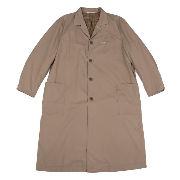 Papas Poly Collar Long Coat Brown Size L
