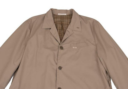 Papas Poly Collar Long Coat Brown Size L