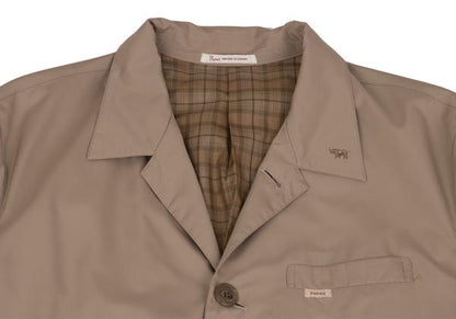 Papas Poly Collar Long Coat Brown Size L