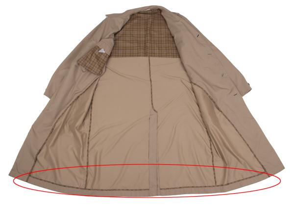 Papas Poly Collar Long Coat Brown Size L