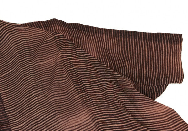 NEERU KUAR Wool Striped Side Slit Cardigan Brown Size M