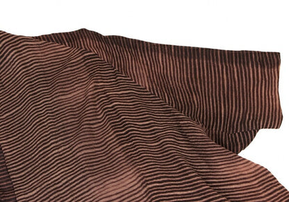 NEERU KUAR Wool Striped Side Slit Cardigan Brown Size M