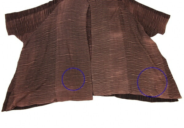 NEERU KUAR Wool Striped Side Slit Cardigan Brown Size M