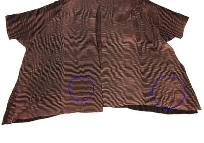 NEERU KUAR Wool Striped Side Slit Cardigan Brown Size M