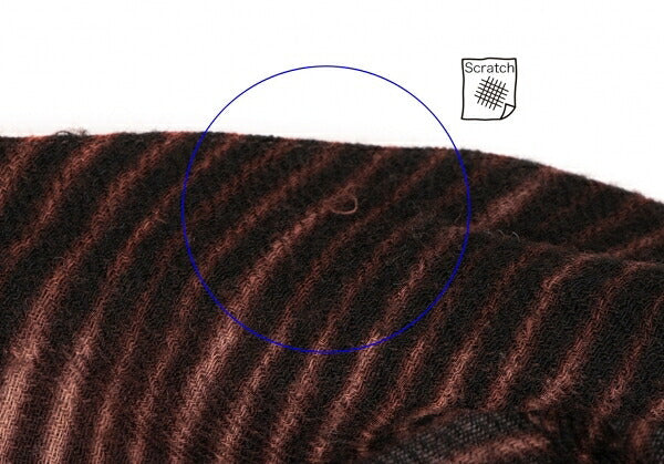 NEERU KUAR Wool Striped Side Slit Cardigan Brown Size M