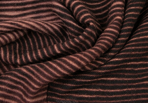NEERU KUAR Wool Striped Side Slit Cardigan Brown Size M