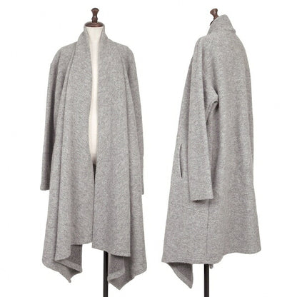 Ground Y Wool Poly Front Drape Knit Cardigan Gray Size 3