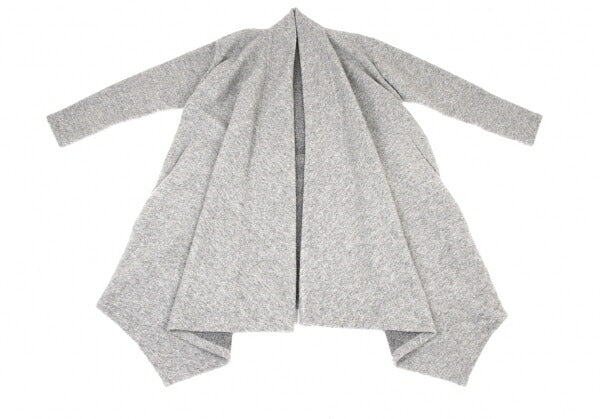 Ground Y Wool Poly Front Drape Knit Cardigan Gray Size 3