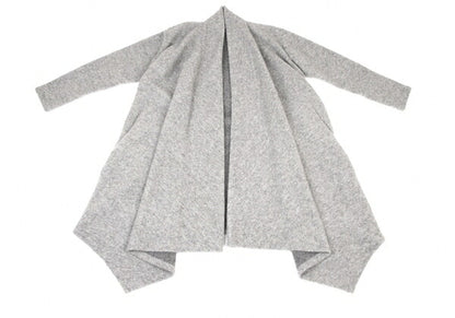 Ground Y Wool Poly Front Drape Knit Cardigan Gray Size 3