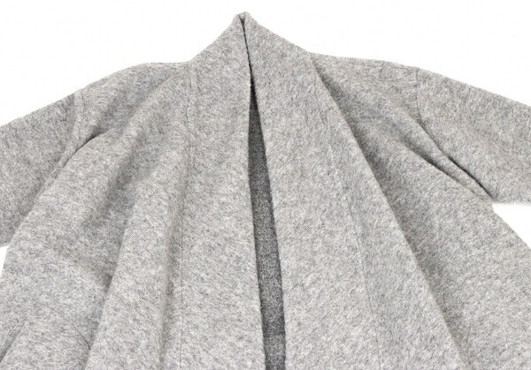 Ground Y Wool Poly Front Drape Knit Cardigan Gray Size 3