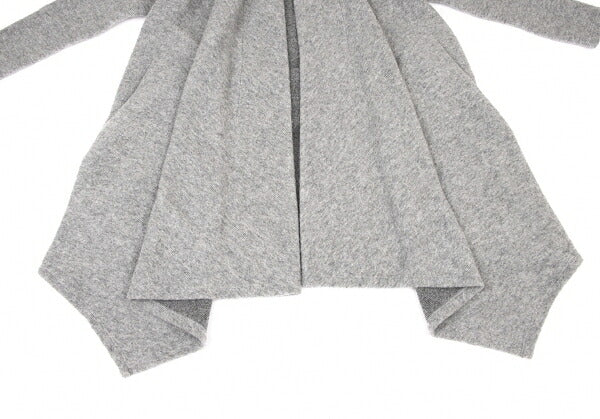 Ground Y Wool Poly Front Drape Knit Cardigan Gray Size 3
