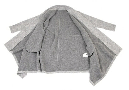 Ground Y Wool Poly Front Drape Knit Cardigan Gray Size 3