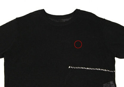 Y's 20SS Mesh Knit T-Shirt Black Size 2