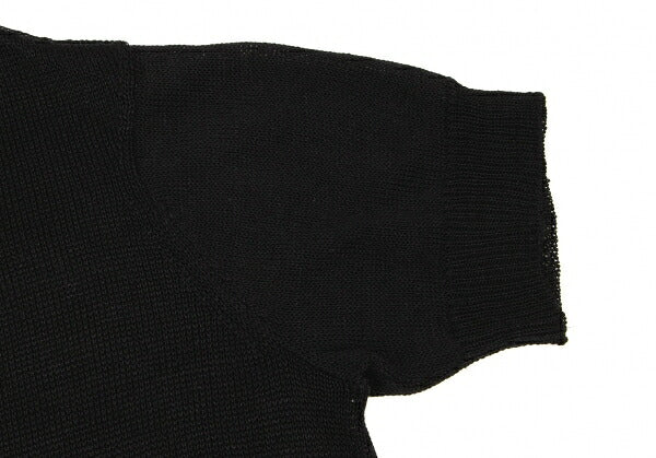 Y's 20SS Mesh Knit T-Shirt Black Size 2