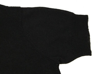Y's 20SS Mesh Knit T-Shirt Black Size 2