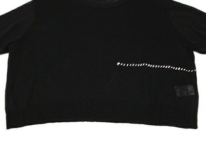 Y's 20SS Mesh Knit T-Shirt Black Size 2
