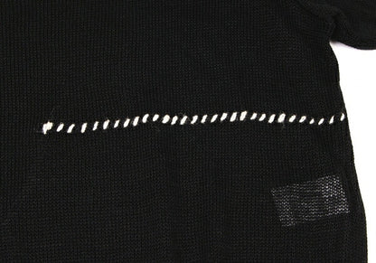 Y's 20SS Mesh Knit T-Shirt Black Size 2