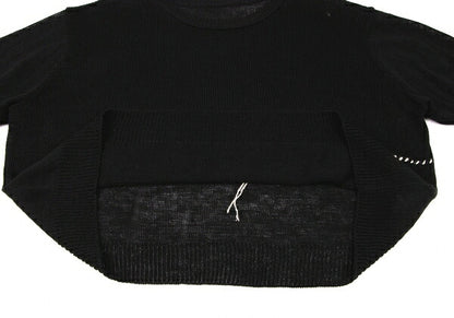 Y's 20SS Mesh Knit T-Shirt Black Size 2