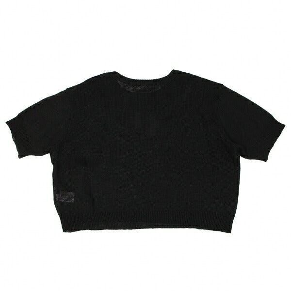 Y's 20SS Mesh Knit T-Shirt Black Size 2