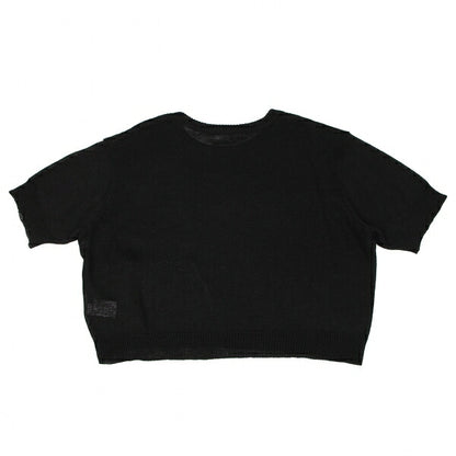 Y's 20SS Mesh Knit T-Shirt Black Size 2