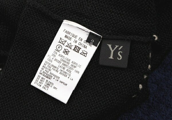 Y's 20SS Mesh Knit T-Shirt Black Size 2