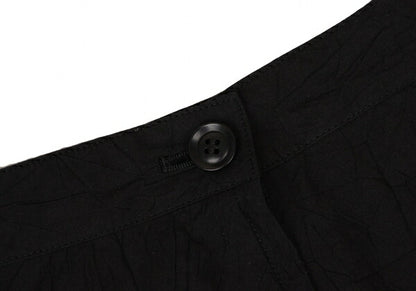 Y's 16SS Cotton Wrinkled Side Pocket Skirt Black Size 1