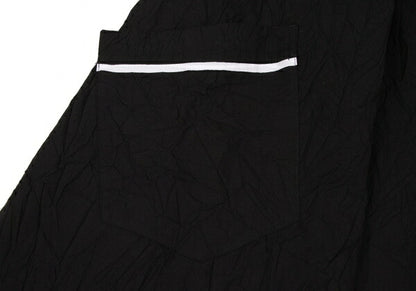 Y's 16SS Cotton Wrinkled Side Pocket Skirt Black Size 1