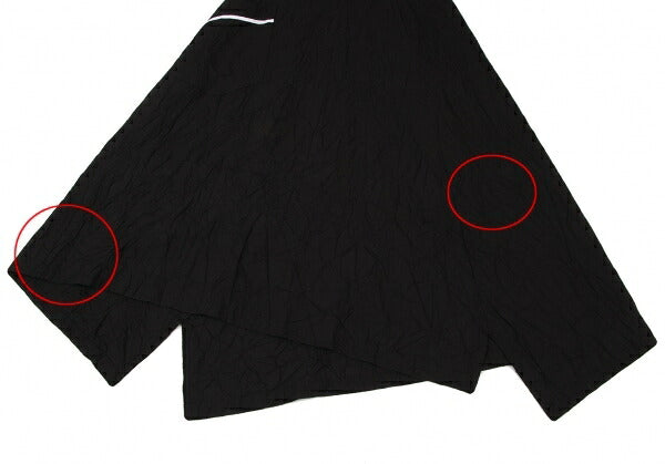 Y's 16SS Cotton Wrinkled Side Pocket Skirt Black Size 1