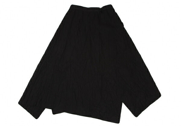 Y's 16SS Cotton Wrinkled Side Pocket Skirt Black Size 1