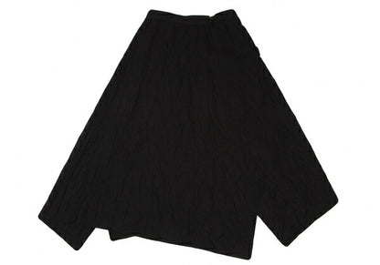 Y's 16SS Cotton Wrinkled Side Pocket Skirt Black Size 1