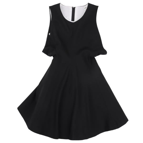 COMME des GARCONS Tulle Layered Wool Dress Black Size S