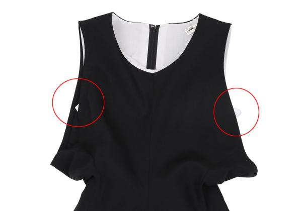 COMME des GARCONS Tulle Layered Wool Dress Black Size S