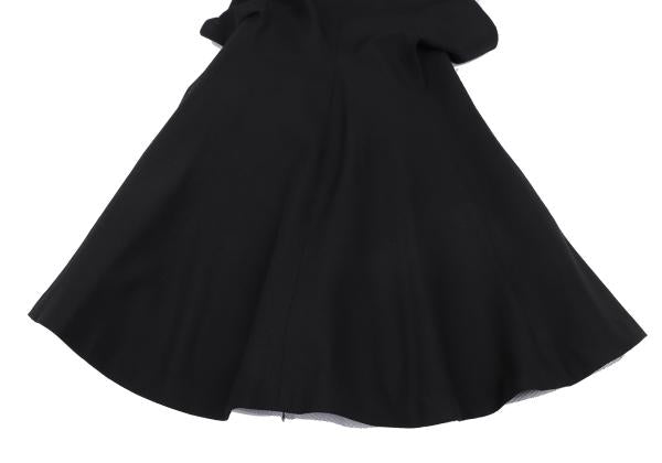 COMME des GARCONS Tulle Layered Wool Dress Black Size S