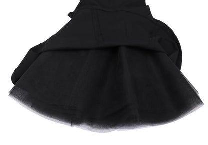 COMME des GARCONS Tulle Layered Wool Dress Black Size S