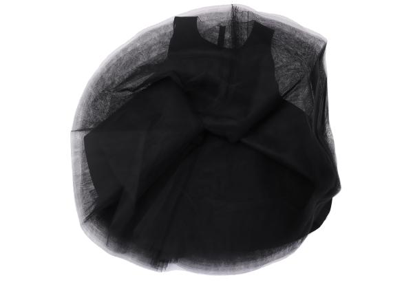 COMME des GARCONS Tulle Layered Wool Dress Black Size S