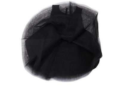 COMME des GARCONS Tulle Layered Wool Dress Black Size S