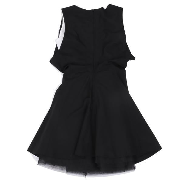 COMME des GARCONS Tulle Layered Wool Dress Black Size S