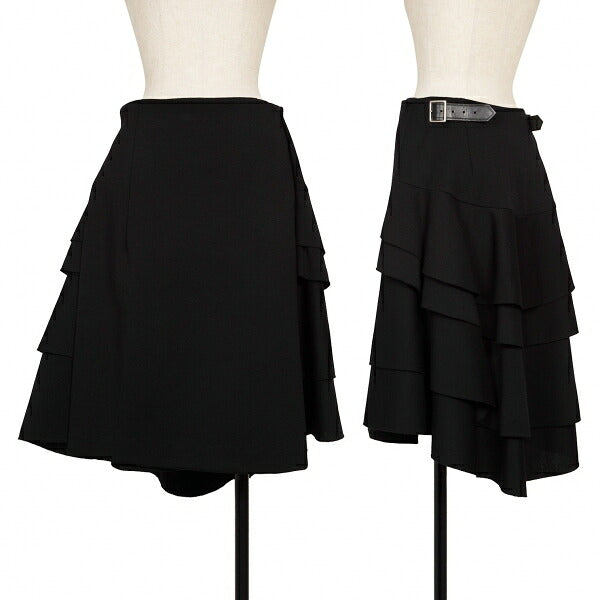 COMME des GARCONS 06AW Tiered Wool Knit Wrap Skirt Size SS