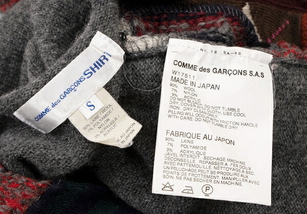 COMME des GARCONS SHIRT 09AW Front Knit Multi Size S