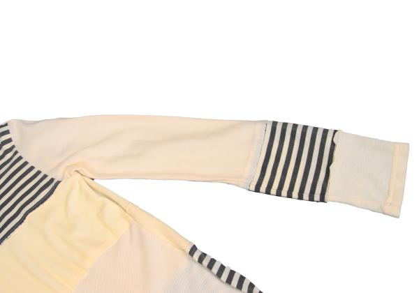 ISSEY MIYAKE I.S. Border Cotton Blend Maxi Dress Size M