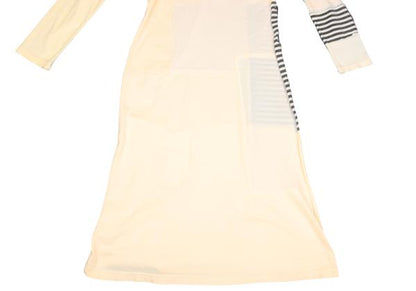 ISSEY MIYAKE I.S. Border Cotton Blend Maxi Dress Size M